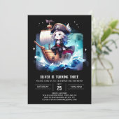 楽しい豪華な海賊の誕生日 招待状 (スタンド正面)