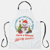 楽しい賛美クリスマスと楽しい新年を過ごす エプロン (正面)