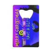 楽しい賛美クリスマスを過ごす – Aフェスティバルデジタル クレジットカード栓抜き (正面)