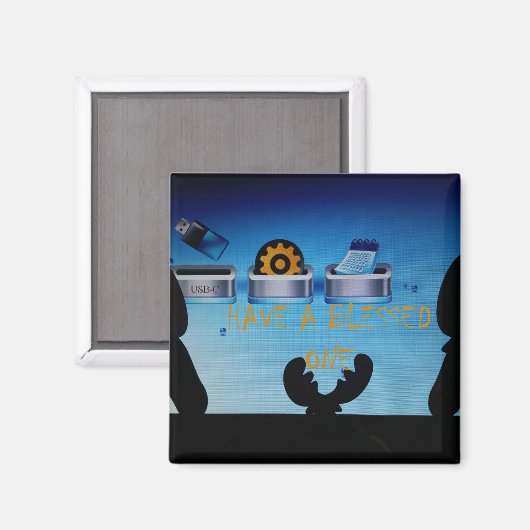 楽しい賛美クリスマスを過ごす – Aフェスティバルデジタル マグネット (正面/裏面)