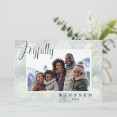 楽しい賛美家族の写真のクリスマス シーズンカード (スタンド正面)