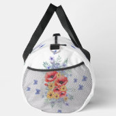 楽しい赤いケシ、ヒマワリと蝶 ダッフルバッグ (右)