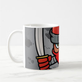楽しい赤忍者デザイン コーヒーマグカップ