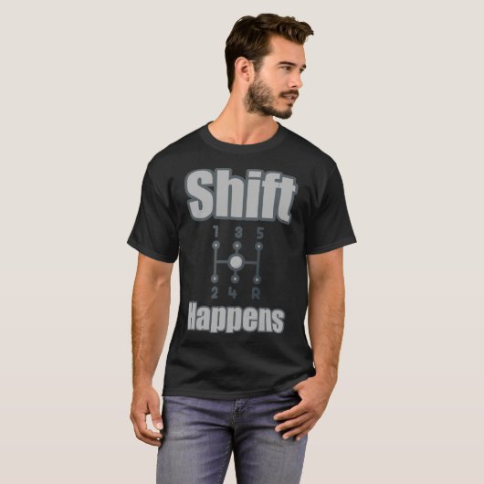 楽しい車好きへのギフト - マニュアル車は大変だね Tシャツ (正面フル)