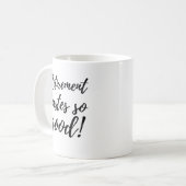 楽しい退職おめでとうTシャツ 退職祝いにぴったりなギフト コーヒーマグカップ (正面左)