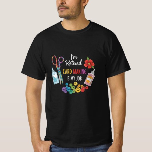 楽しい退職祝い クラフト好きへのギフト Tシャツ (正面)