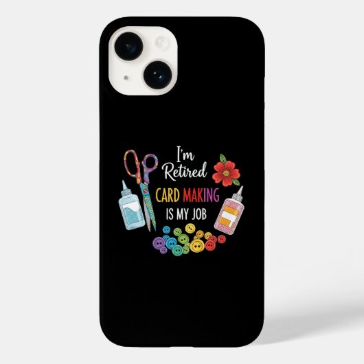 楽しい退職 クラフター ギフト Case-Mate iPhoneケース (裏面)