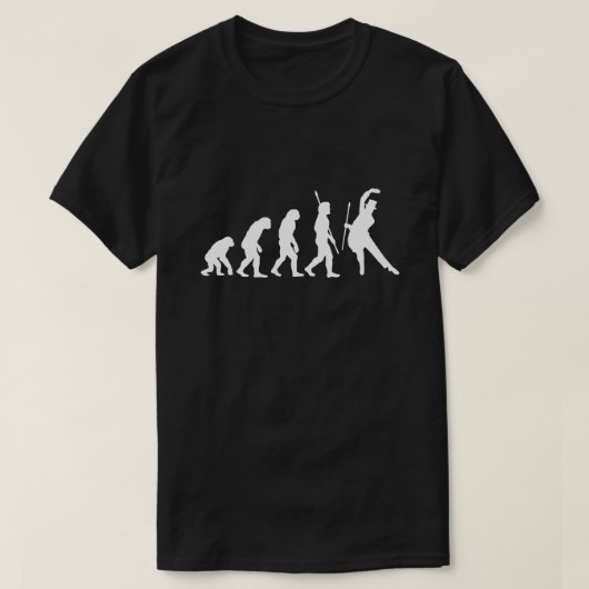 楽しい進化!ダンスする紳士 Tシャツ (デザイン正面)