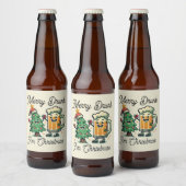 楽しい酔っぱらいクリスマス ビールラベル (ボトル)