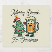 楽しい酔っぱらいクリスマス ビールラベル (シングルラベル)