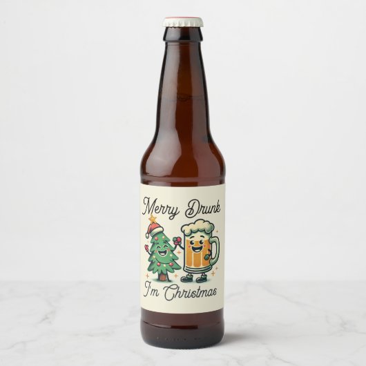 楽しい酔っぱらいクリスマス ビールラベル (正面)