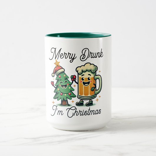 楽しい酔っぱらいクリスマス マグカップ