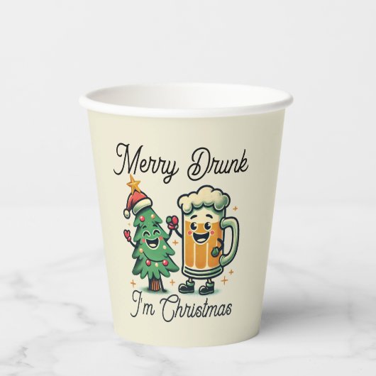 楽しい酔っぱらいクリスマス 紙コップ (正面)