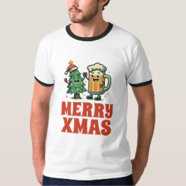 楽しい酔っぱらいクリスマス Tシャツ
