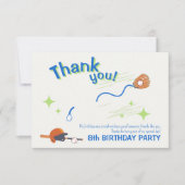 楽しい野球の誕生日テーマキッズ サンキューカード (正面)