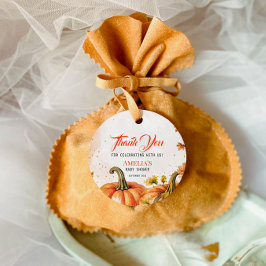 楽しい金ゴールドオレンジウォーターカラーラウンドカボチャ フェイバータグ