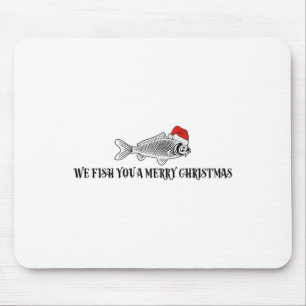 楽しい釣りサンタのクリスマスギフト フィッシングギフト マウスパッド