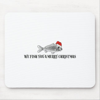 楽しい釣りサンタのクリスマスギフト フィッシングギフト マウスパッド