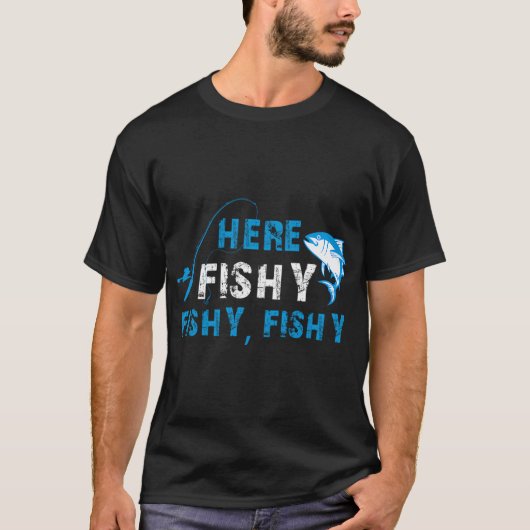 楽しい釣り人だよ!釣り好きなんだ Fishing Tシャツ (正面)