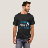 楽しい釣り人だよ!釣り好きなんだ Fishing Tシャツ (正面フル)