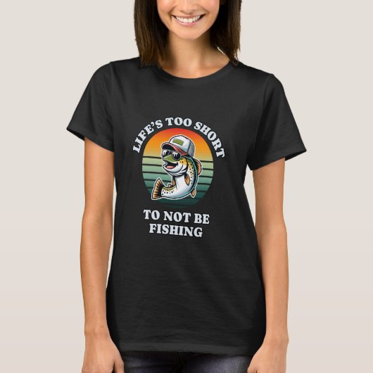 楽しい釣り好きのための面白いトラウトフィッシング Tシャツ (正面)