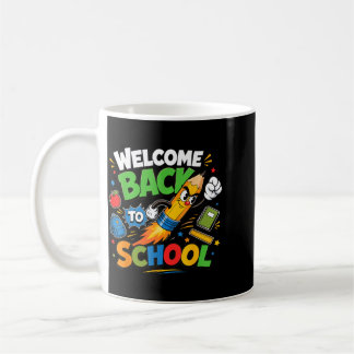 楽しい鉛筆 学校の初日 おかえり コーヒーマグカップ