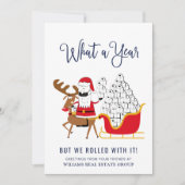 楽しい隔離クリスマス鹿バッファロー企業 シーズンカード (正面)