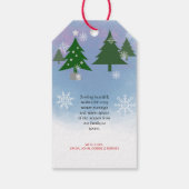 楽しい雪だるまのクリスマス ギフトタグ (裏面)