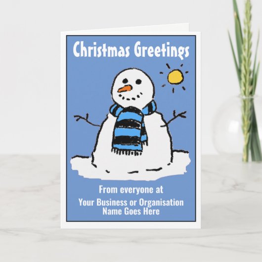 楽しい雪だるまの会社のクリスマスカード シーズンカード (正面)