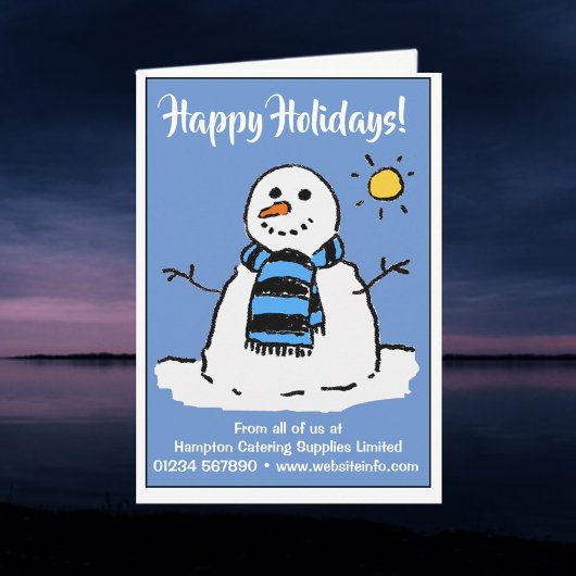 楽しい雪だるま 幸せな休日 クリスマスカード