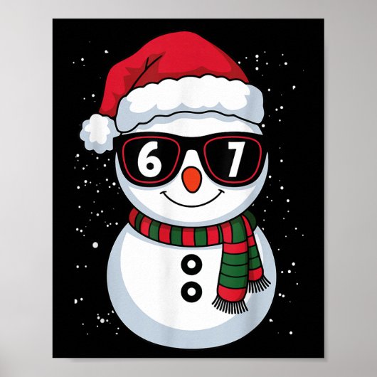 楽しい雪だるま 6 7 クリスマス 67 インターネット・ミーム 一般アルファ ポスター (正面)