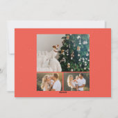 楽しい雰囲気だけのレトロなホリデー写真カード シーズンカード (裏面)