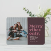 楽しい雰囲気だけの楽しいレトロなホリデー写真カード シーズンカード (スタンド正面)