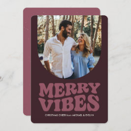 楽しい雰囲気のレトロな4枚の写真のクリスマスカード シーズンカード