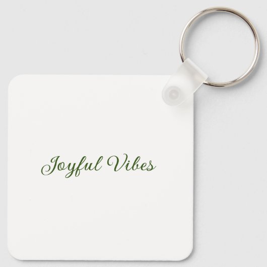 楽しい雰囲気クリスマスグリーンの休日の家族の名前 キーホルダー (裏面)