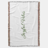 楽しい雰囲気クリスマスグリーンの休日の家族の名前 スローブランケット (正面縦)