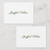 楽しい雰囲気クリスマスグリーンの休日の家族の名前 ノートカード (正面/裏面)