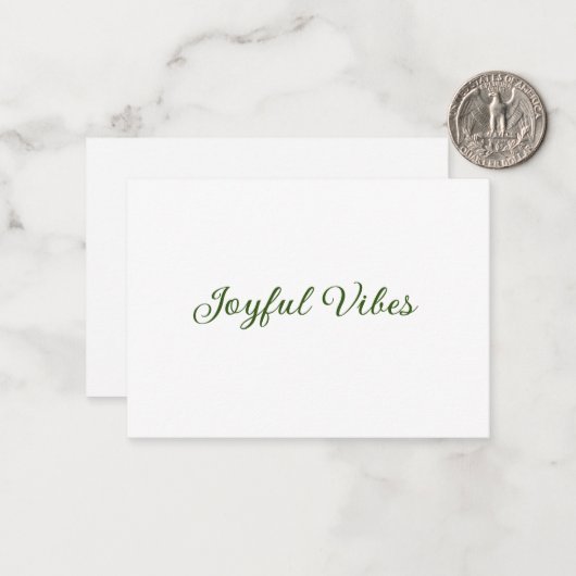 楽しい雰囲気クリスマスグリーンの休日の家族の名前 ノートカード (正面/裏面インサイチュ)