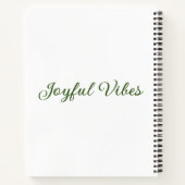 楽しい雰囲気クリスマスグリーンの休日の家族の名前 ノートブック (裏面)