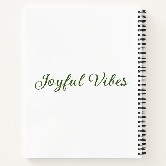 楽しい雰囲気クリスマスグリーンの休日の家族の名前 ノートブック (裏面)