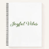 楽しい雰囲気クリスマスグリーンの休日の家族の名前 ノートブック (正面)