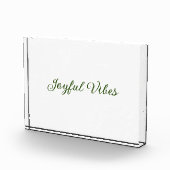 楽しい雰囲気クリスマスグリーンの休日の家族の名前 フォトブロック (右)