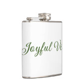 楽しい雰囲気クリスマスグリーンの休日の家族の名前 フラスク (右)