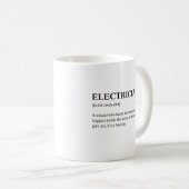 楽しい電気技師の専門的な意味の説明 コーヒーマグカップ (正面右)