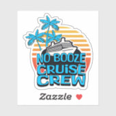 楽しい青いクルーズ NO BOOZE クルー バチェラー旅行 シール (シート)