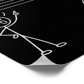 楽しい音楽政府機関 音楽ノート 音楽 ポスター (角)