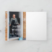 楽しい願いと名前と写真と男性と休日と年とシンプル カード (内部)