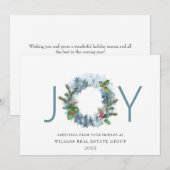 楽しい風景のリース クリスマス フォレスト グリーティング (正面/裏面)