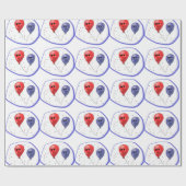 楽しい風船 ラッピングペーパー (フラット)