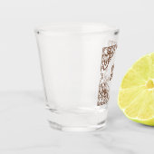 楽しい飲み物 チンチン！テキストを追加 Celtic Border ショットグラス (左)